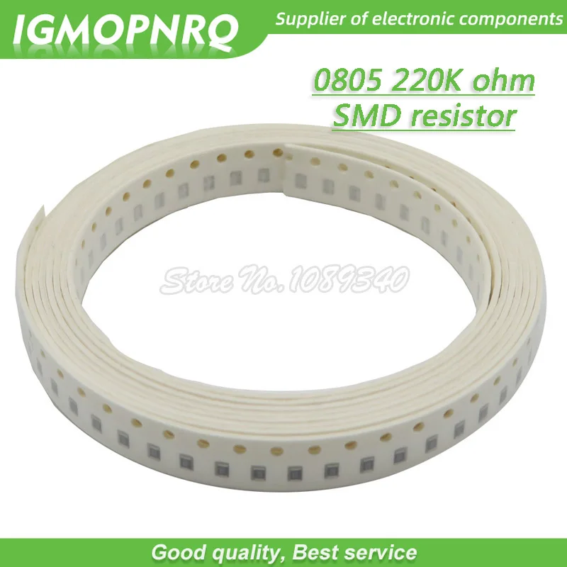 

300pcs 0805 SMD Resistor 220K ohm Chip Resistor 1/8W 220K ohms 0805-220K