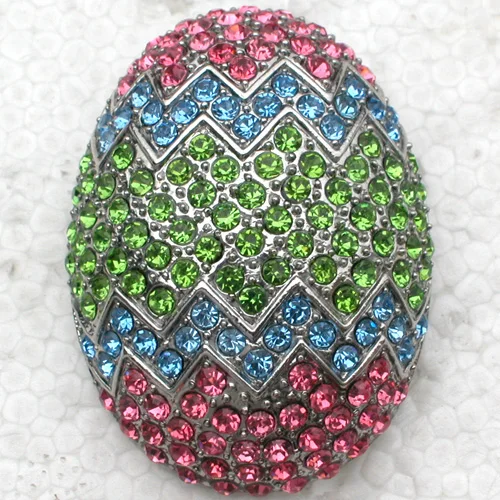 

60pcs/lot Mixed Color (Can Notes Color) Wholesale Fashion Brooch Rhinestone Easter Egg Costume Pin brooches C101513