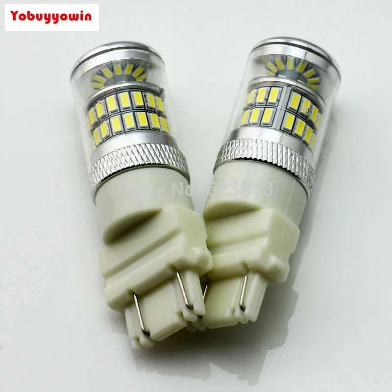 White 48-SMD Reflector 3157 3457 4157 4114 LED Replacement Bulbs For Chevy GMC Dodge Ford Toyota's Daytime Running Lights