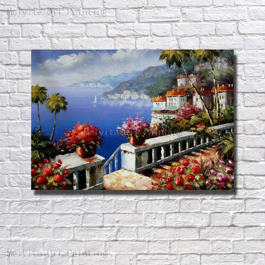

High Quality Hand Painted Oil Painting On Canvas Beautiful Scenery Oil Painting Living Room Wall Pictures no Framed Modern Art