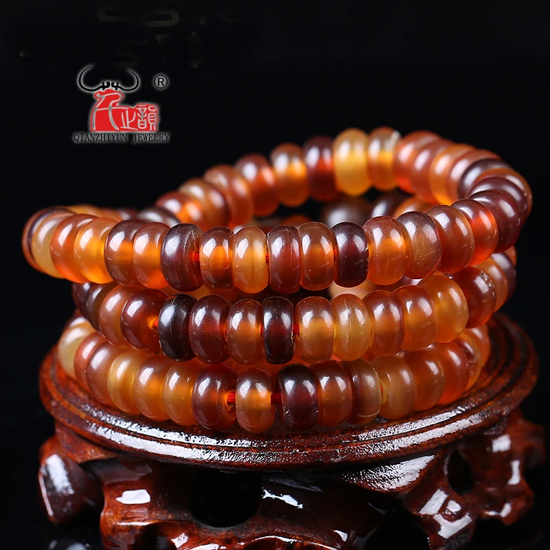 20PCS Natural Tibetan flower horn beads bracelet accessories DIY gasket beads. Hole 1.5mm