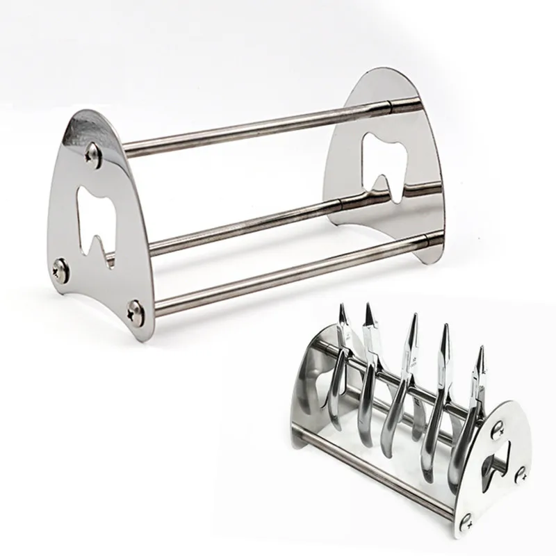 Dental Tool Stainless Steel Stand Holder Rack for Orthodontic Cut Off Pliers Forceps Scissors Placement Rack Dentist Lab Tool