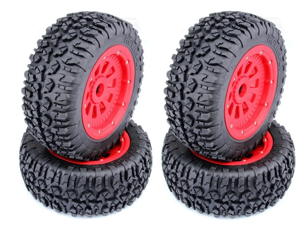 Nylon Wheel tires With Nylon Hubs Assembly For 1:5 Losi 5ive-t Rovan LT KM X2 4 Pieces