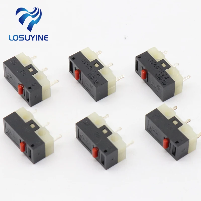 10pcs/lot Three legged handleless mouse switch micro button switch 30VDC 0.05A lightly Copper feet touched