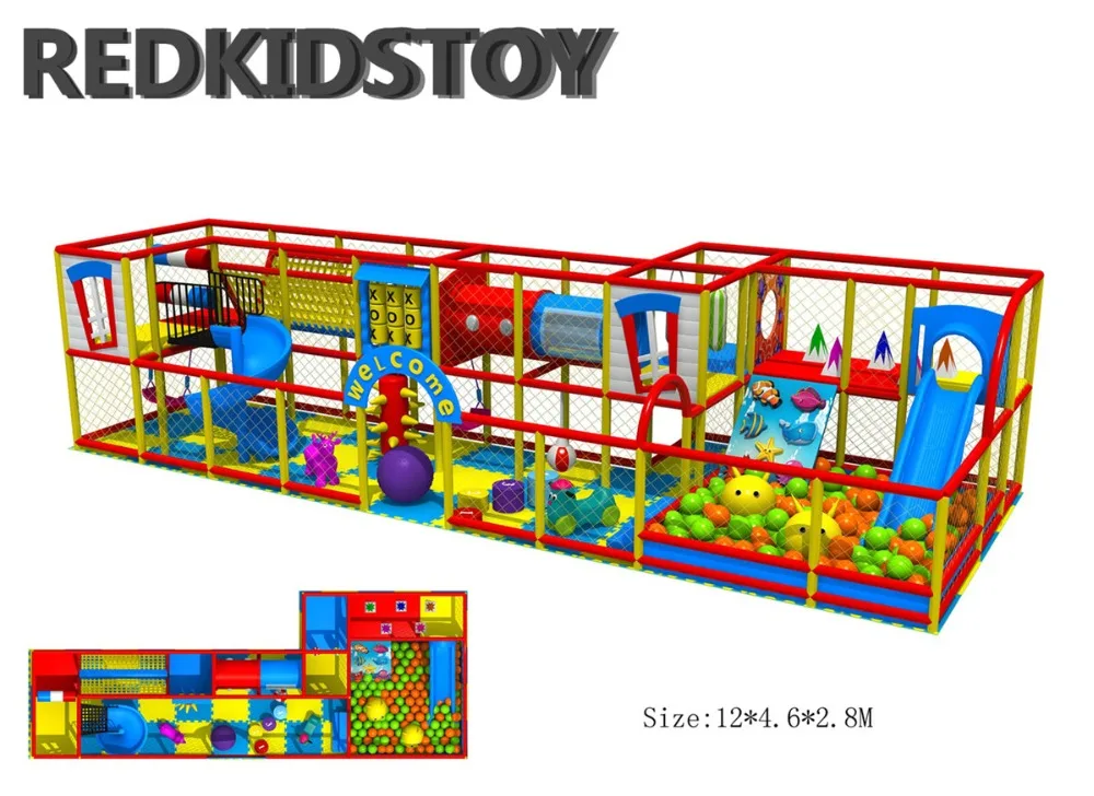 CE Certificated Shipped to Norway Colorful Indoor Playground Zone HZ-170511