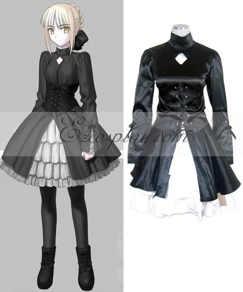

Fate Saty Night Saber Black Dress Cosplay Costume E001