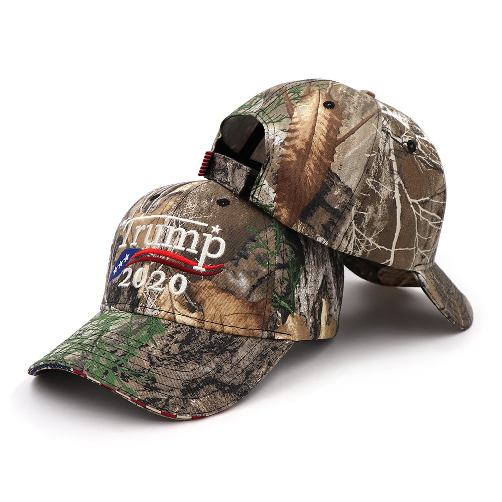 [SMOLDER]Make America Great Again Embroidery USA Flag 2020 Donald Trump Hat Re-Election Cotton Baseball Cap Outdoor Camouflage