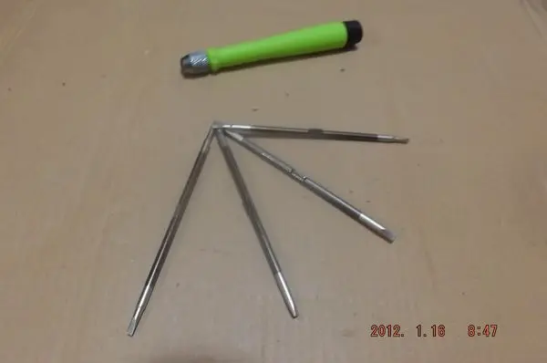 wholesale/retail alloy steel 5 in 1 one set 1.5 2.0 2.5 3.0 sloted phillips screwdriver mobile phone repair tool NO.7391B