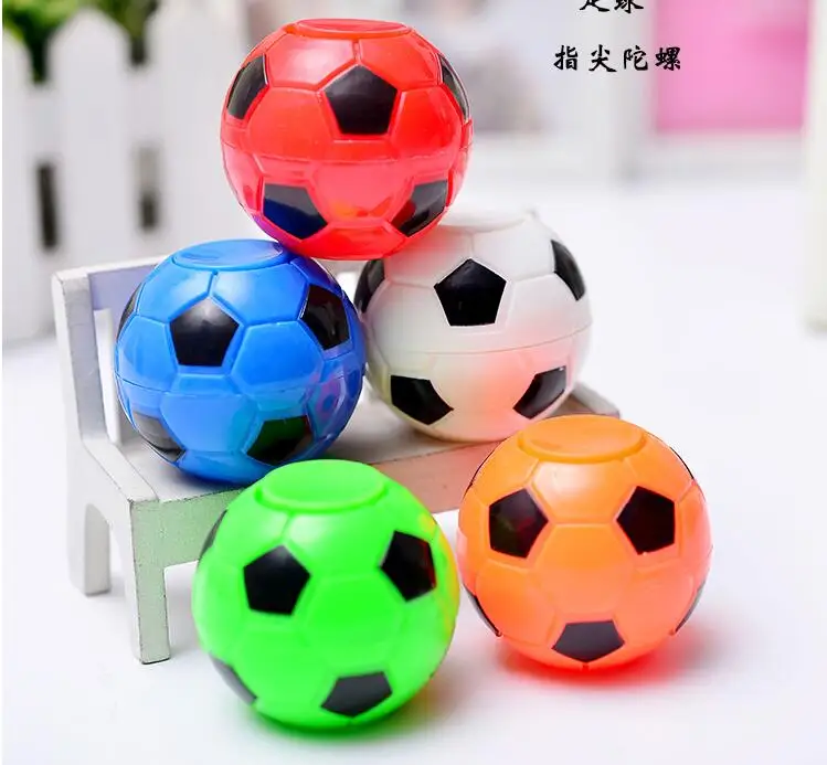 1 pçs 50mm d fidget futebol finger cubo giroscópio giratório alívio do estresse ciência brinquedos futebol topo presentes de natal engraçado