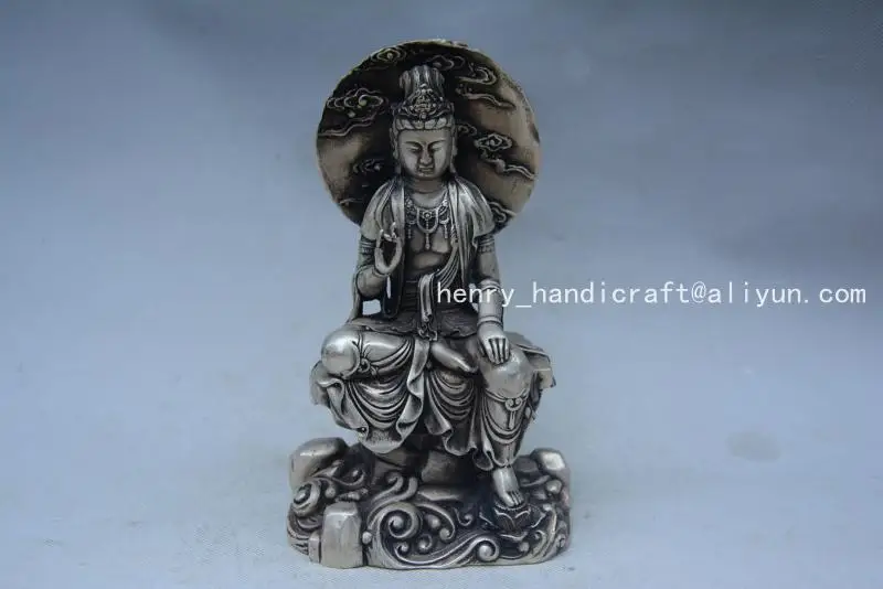 

Rare Ming Dynasty Silver GUAN YIN statue,with mark,Best collection&Decoration,Free shipping,