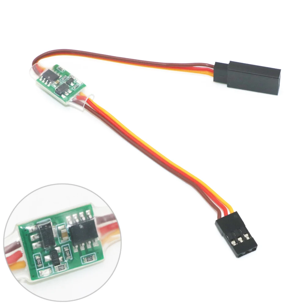 3.6V-24V Servo Signal Reverser Support High Voltage Compatible for All Servo for JR Futaba Aeroplane V-Tail