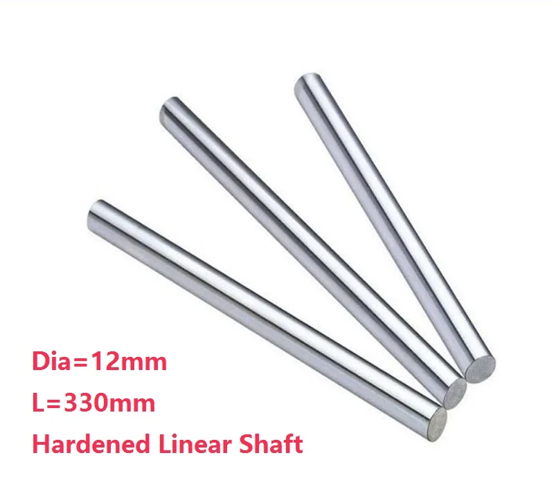 

50pcs/lot Dia 12mm shaft 330mm long Chromed plated linear shaft hardened shaft rod bar rail guide for 3d printer cnc parts