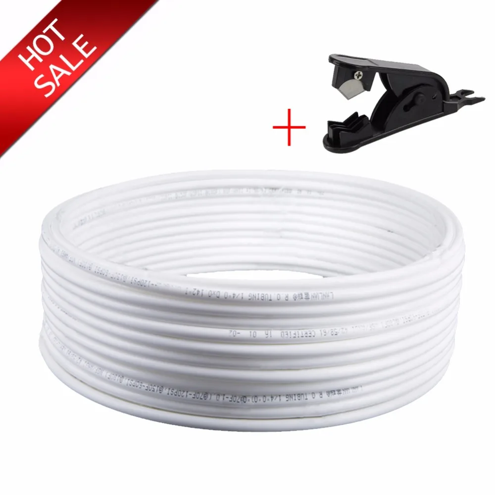 High quality white Flexible Tube Hose Pipe For RO Water Filter System Aquarium PE Reverse Osmosis 1/4 inch 12m SR022