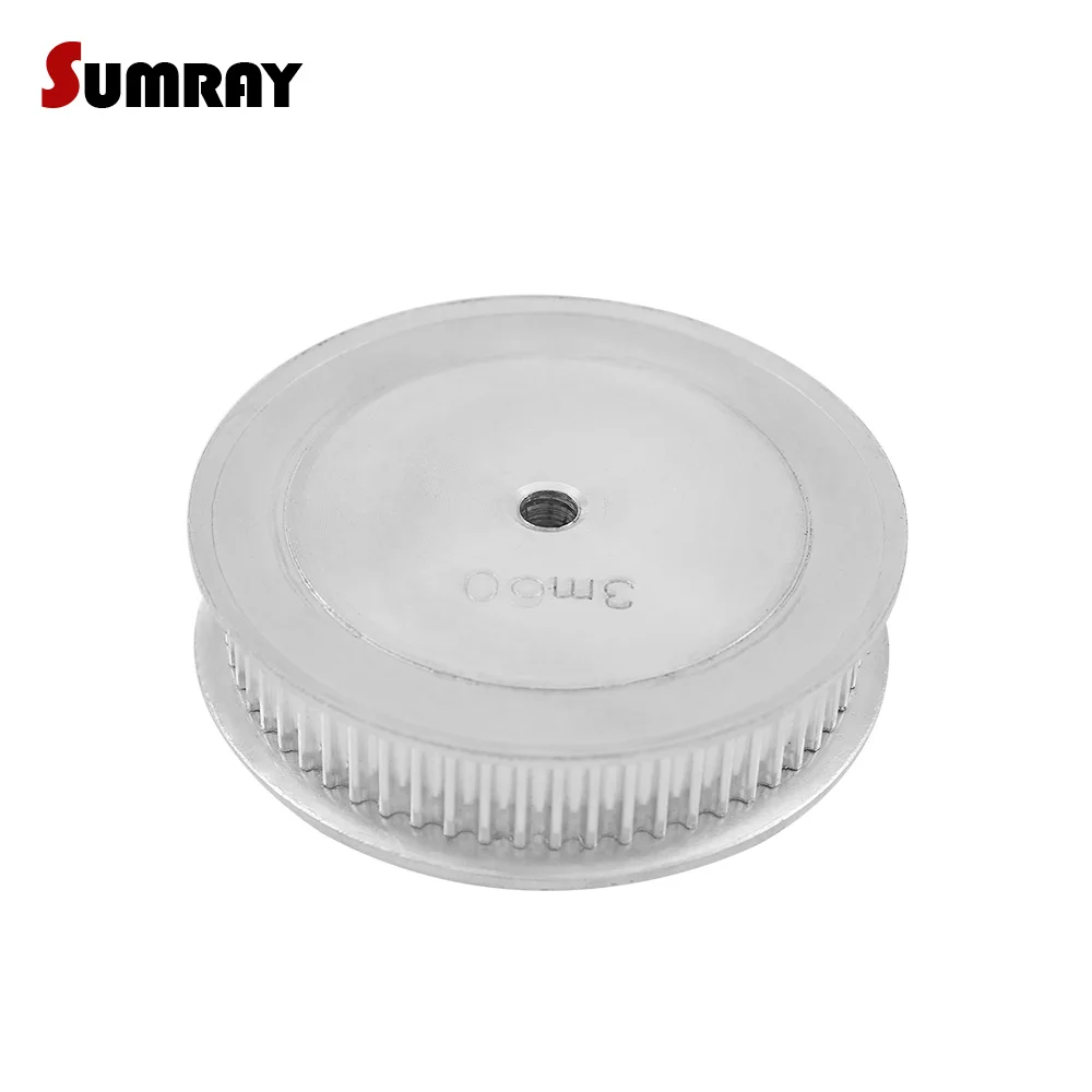 SUMRAY 3M 60T Aluminium Motor Pulley 6/6.35/8/10/12/14/15/19/20mm Inner Bore Timing Gear Pulley 11mm Belt Width CNC Belt Pulley