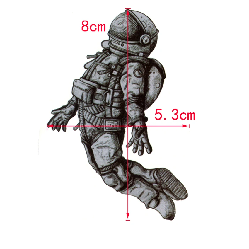 Astronaut Waterproof Temporary Tattoos Men Maquagem  Cosmonaut henna tattoo Beauty Sleeve Tatoo sticker body feminino - Image 2