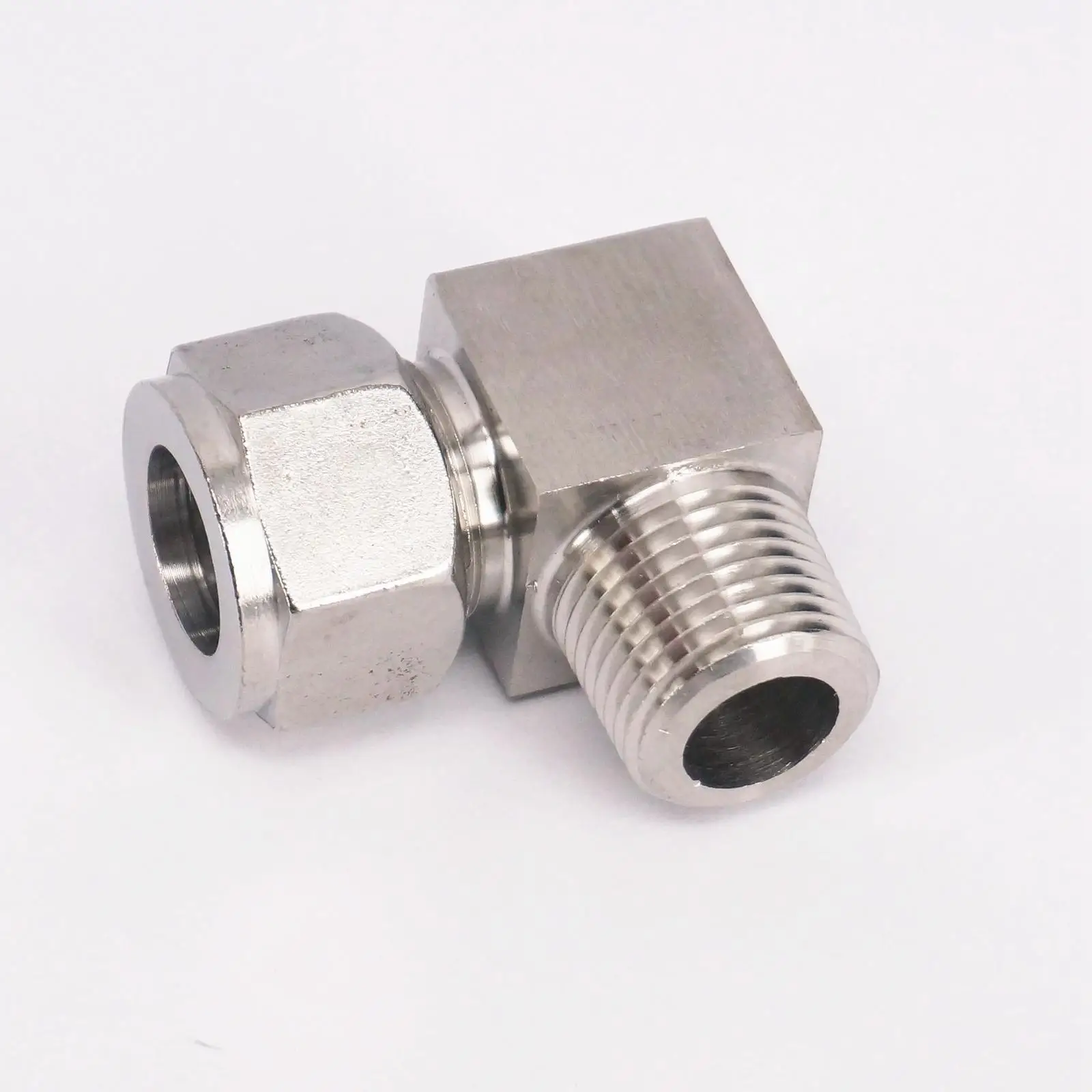 

Fit Tube O/D 16mm -1/2" BSPT Elbow 304 Stainless Steel Ferrule Pneumatic Air Compression Fitting