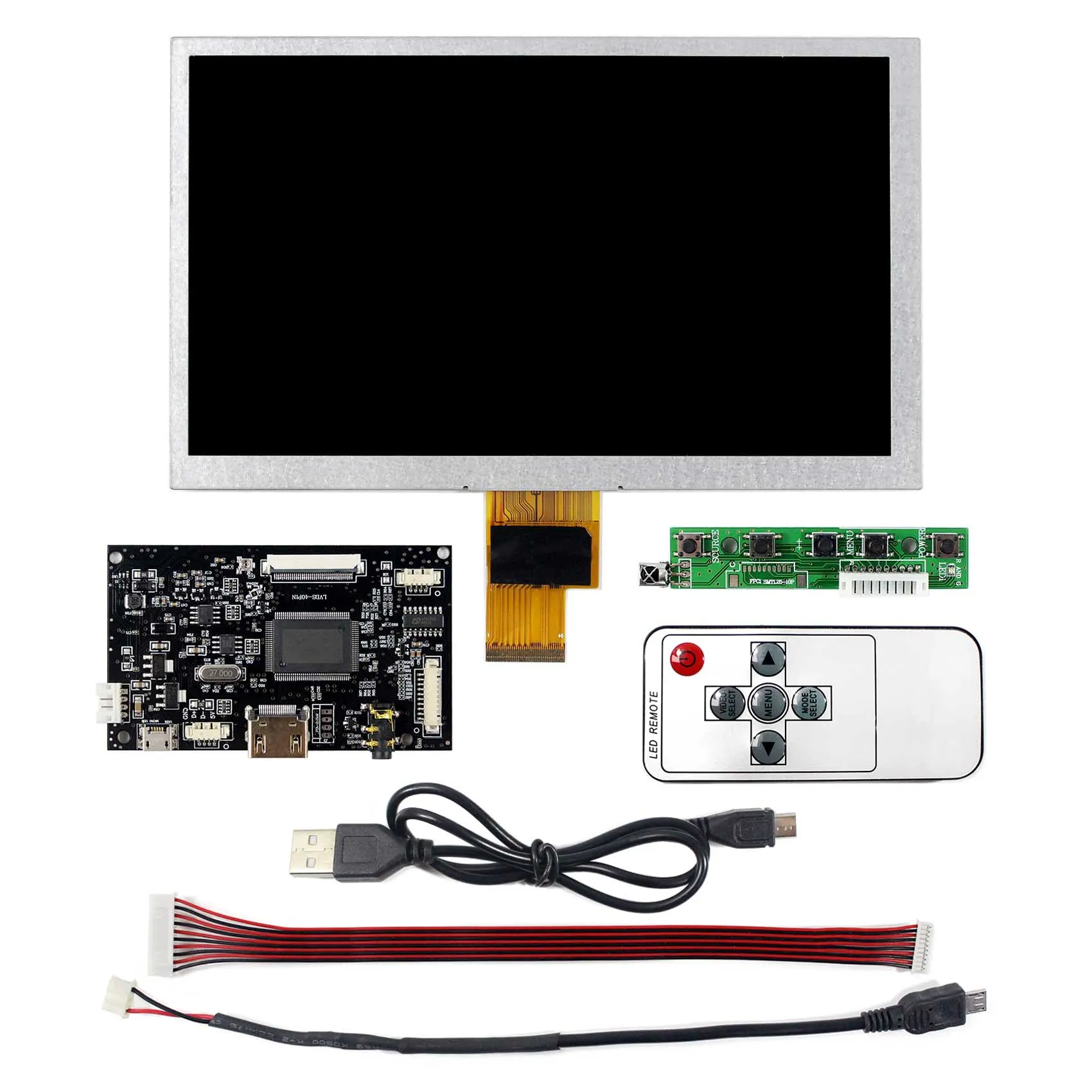 Misura alla scheda del regolatore dell'affissione a cristalli liquidi del bordo HD MI del Raspberry Pi con 8 "ZJ080NA-08A dell'affissione a cristalli liquidi 1024X600