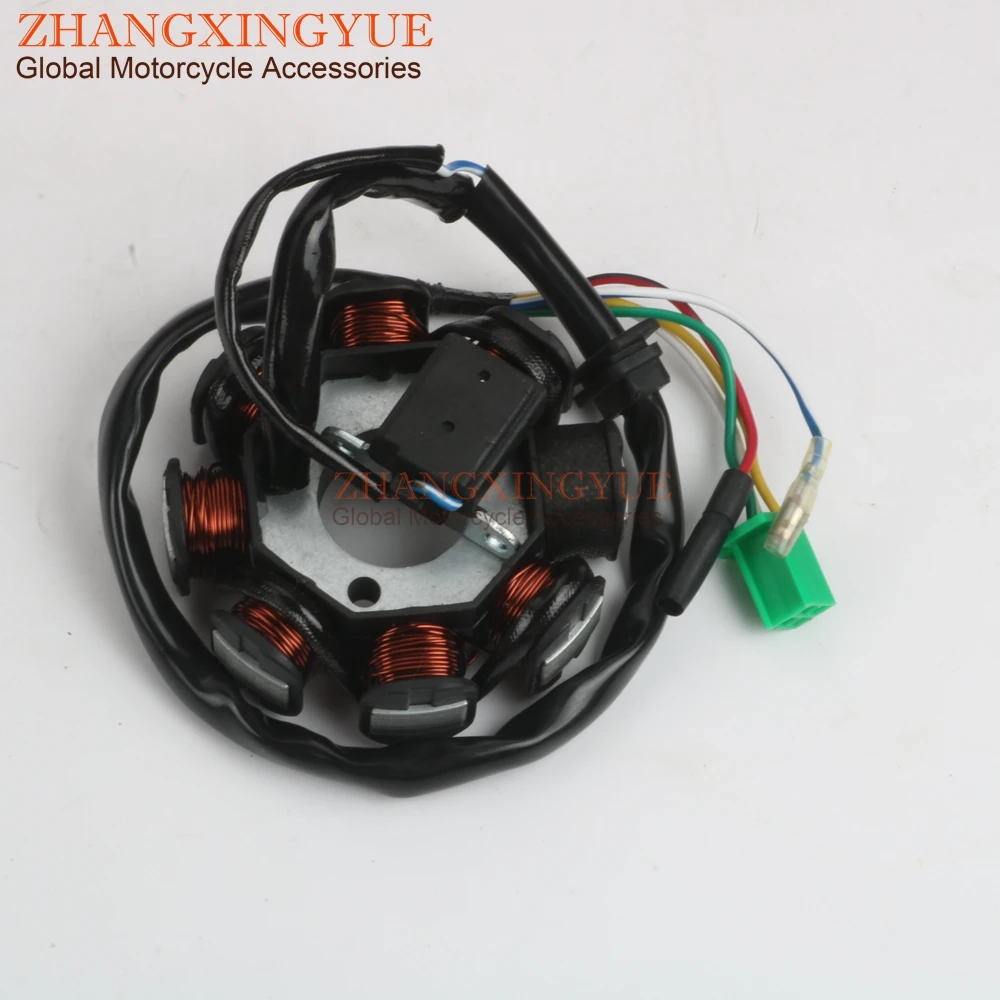 Scooter Stator 6-8 Coil Pole for LONGJIA LJ125T GY6 125/150 152QMI 157QMJ 4-stroke