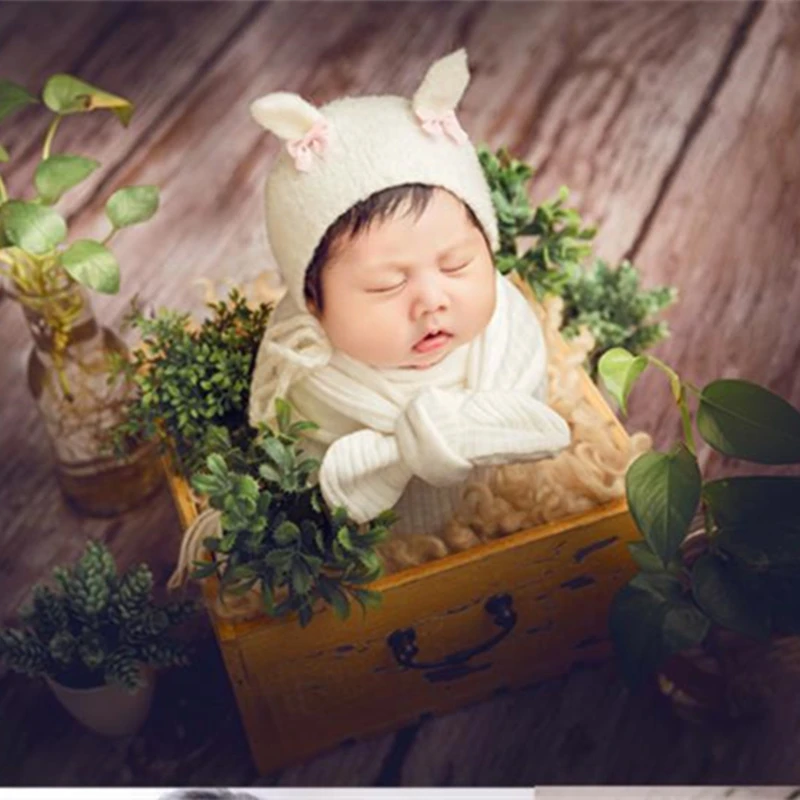 

Baby bonnet Newborn knit bonnet Crochet mohair baby lace hat Newborn photography props