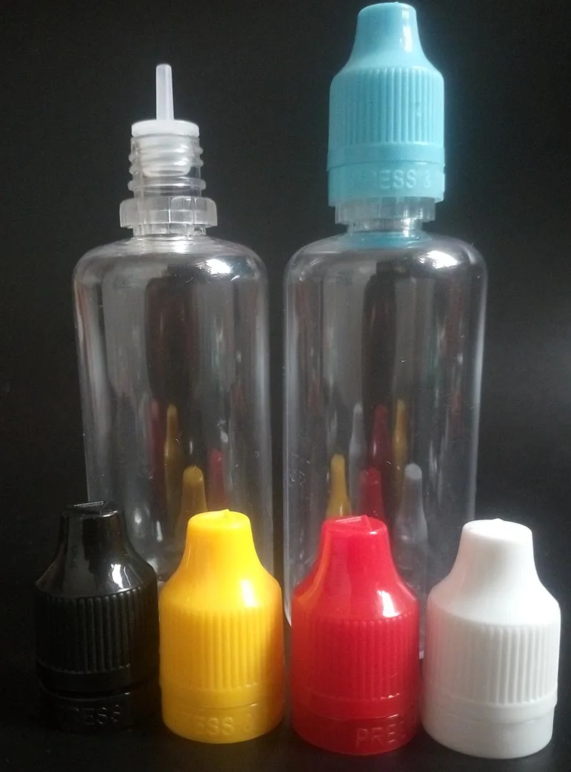 

Colorful 50ml E liquid Empty Bottle PET Plastic Dropper Bottles with Long Thin Needle Tips Tamper Evident Seal and Childpr