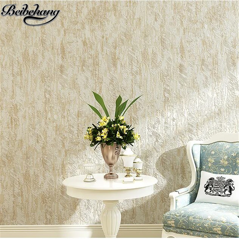 

beibehang Modern simple color plain color wallpaper living room bedroom non-woven wallpaper 3d stereo TV background wall paper