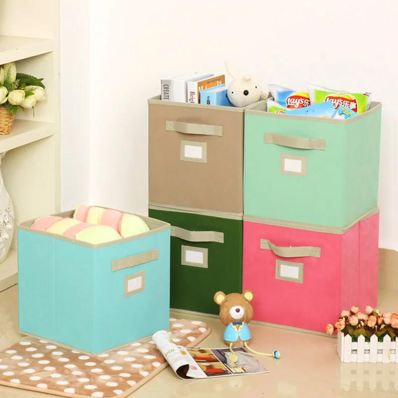 Foldable Storage Box Organizer Non-Woven Fabric Storage Boxes for Toys Clothes Book Large Capacity Home Storage Container