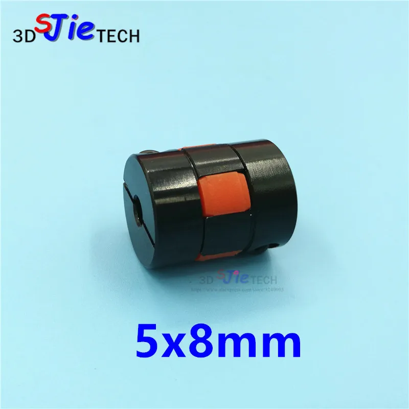 black color 5x8mm Z axis Jaw Shaft Coupler for Reprap Creality CR-10 3D printer 5mm To 8mm Flexible Coupling Router Connector