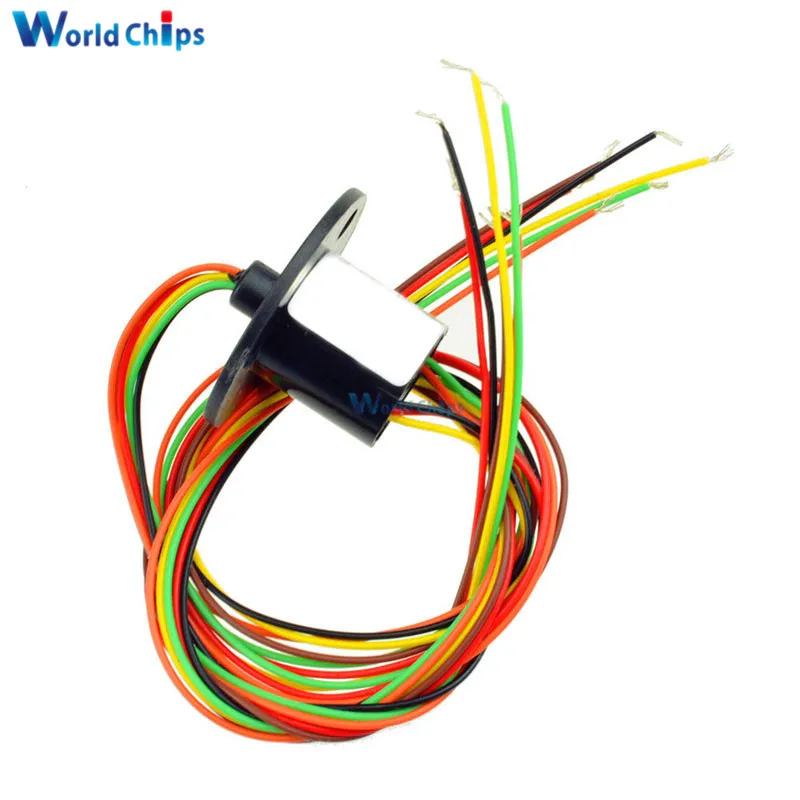 12.5mm 300Rpm 6 Wires CIRCUITSx2A Capsule Slip Ring AC 240V for Monitor Robotic