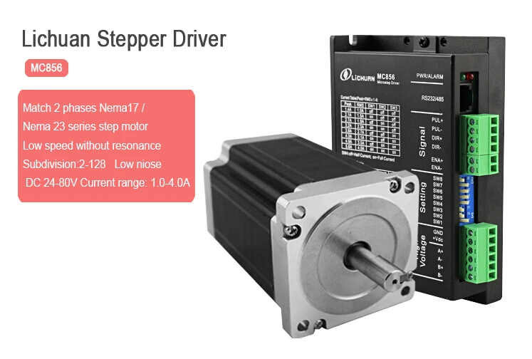 2phase 12nm nema34 stepper motor driver kit cnc control drive MC856 from stepper motor factory China