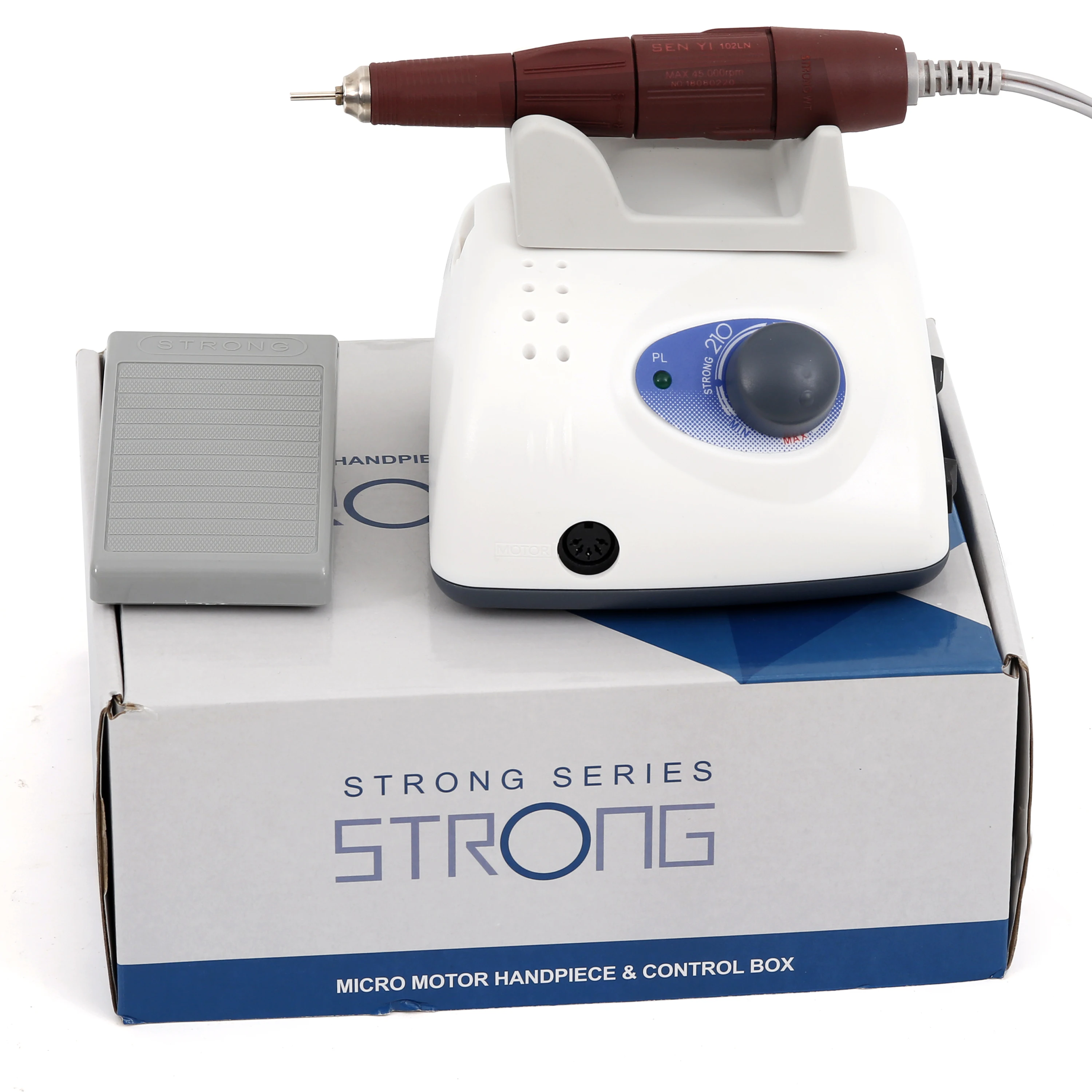 45000rpm  strong WT 210 micromotor 102LN handpiece electric nail drill machine for manicure pedicure