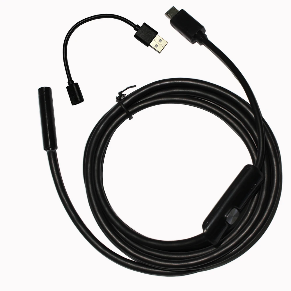 5.5mm Len 6 Leds IP67 Waterproof OTG UVC Snake Borescope Usb Endoscope Android Camera 2M Cable 2IN1 Not IP Camera