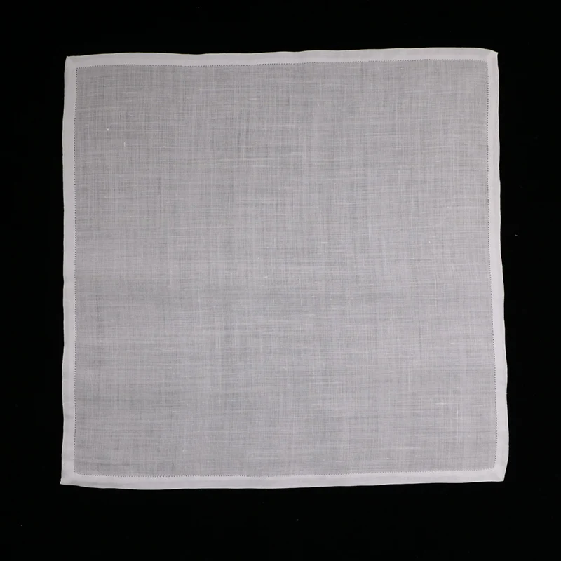 M004: 1 piece White Men's handkerchief 18