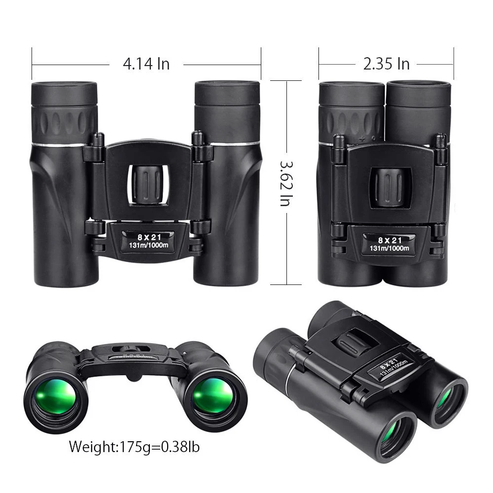 APEXEL 8x21 HD Powerful Binoculars 1000M Long Range Folding Mini Telescope BAK4 FMC Optics For Hunting Sports Outdoor Camping