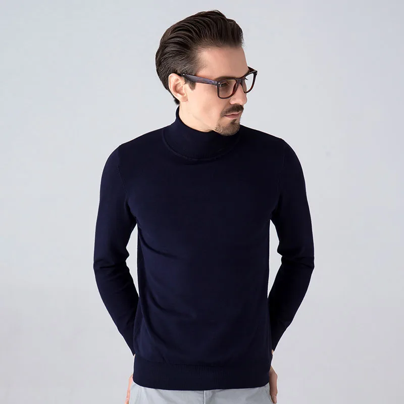 TIGER CASTLE Quality Brand Mens Clothing Fashion Male Turtleneck Autumn Thin Full Length Men Sweaters Hombre