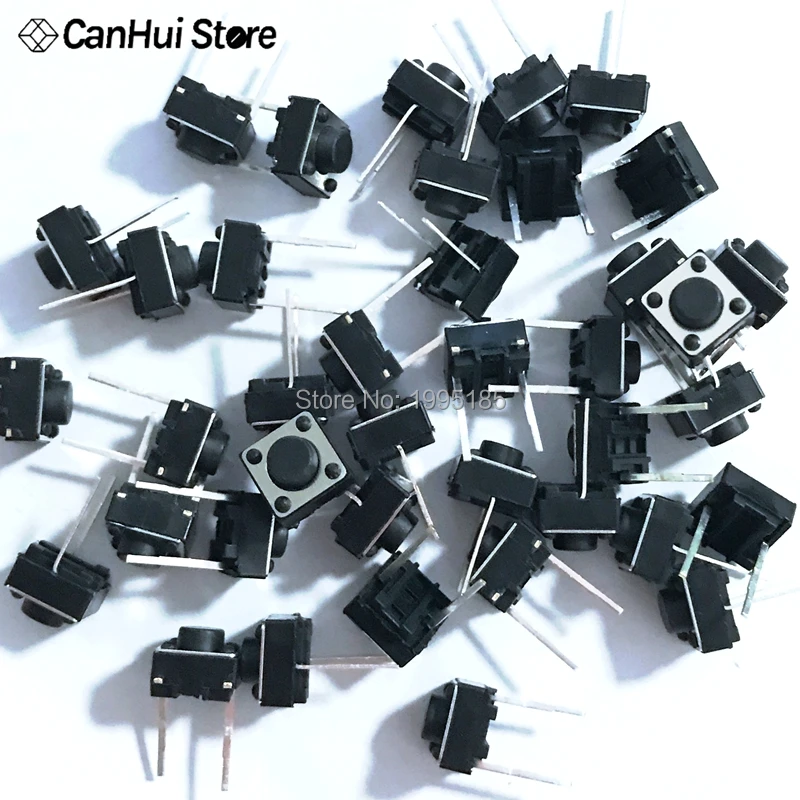 100PCS Tactile Push Button Switch 6x6x5mm 6*6*5 mm 2p Micro Switch Key Switch Tactile Push Button Switches 6x6x5 mm