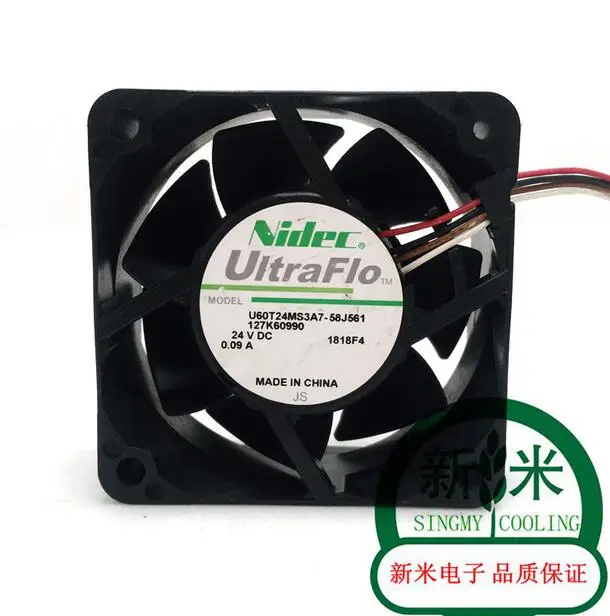 

Wholesale: original NIDEC U60T24MS3A7-58J561 24V 0.09A 6025 6CM 60*60*25MM 4 line cooling fan