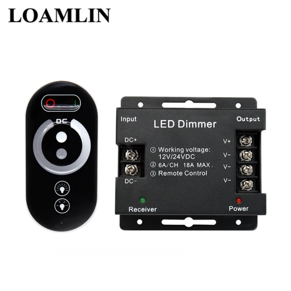 Single Color Led Controller With Led Remote Dimmer DC5-24V For 5050 3528 2835  Single Color Led Strip