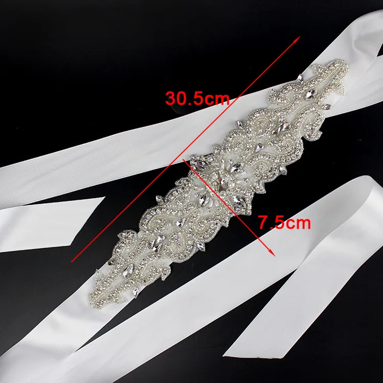 Brilhante frisado strass cinto de casamento de luxo alta qualidade acessórios do casamento ceinture mariage sbe05