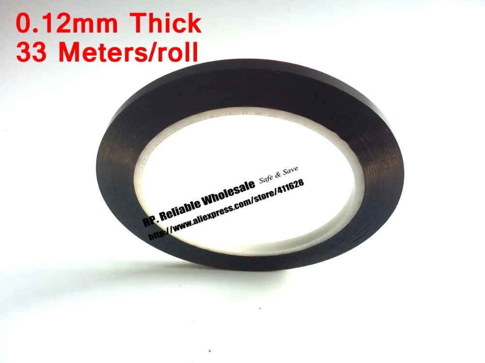 

35mm*33M* 0.12mm thick, Heat Withstand Poly imide tape fit for Lithium Battery Polarity Protection, Isolate