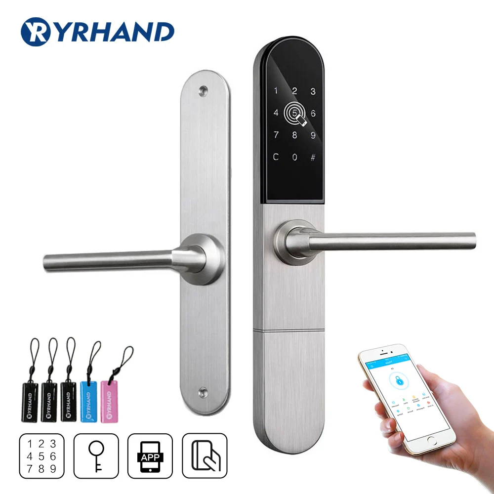 

Waterproof Keyless European Bluetooth WiFi Electronic Door Lock, App Smart Digital Code Lock For Aluminum door