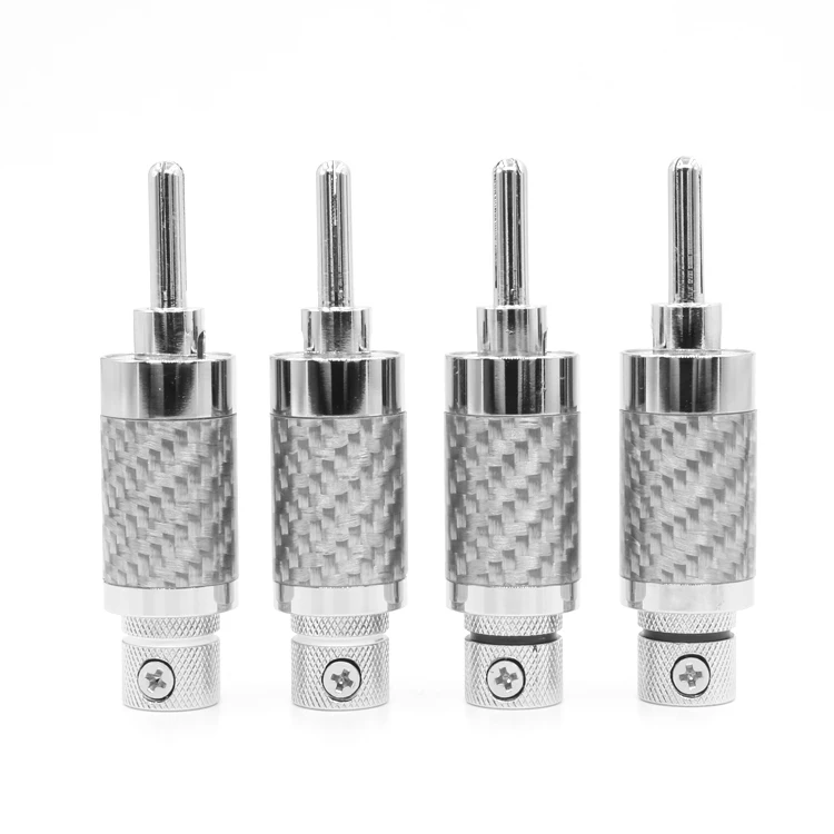 

4pcs Locking Banana Plug Speaker Amplifier Connector Speaker Cable Extension adapter