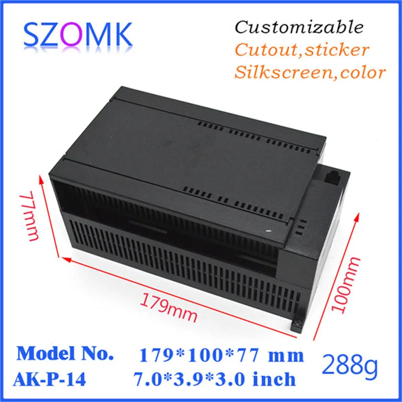 Quality abs electronics din enclosure plastic case (4Pcs) 179*100*77mm plastic project box instrument outlet enclosure