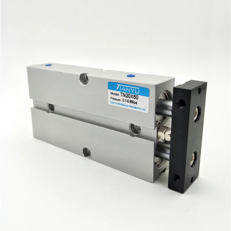 Imagem -02 - Furo 60 mm Hastes Duplas Ação Dupla Pneumática Cilindro de ar Padrão Tn20x60 20 mm
