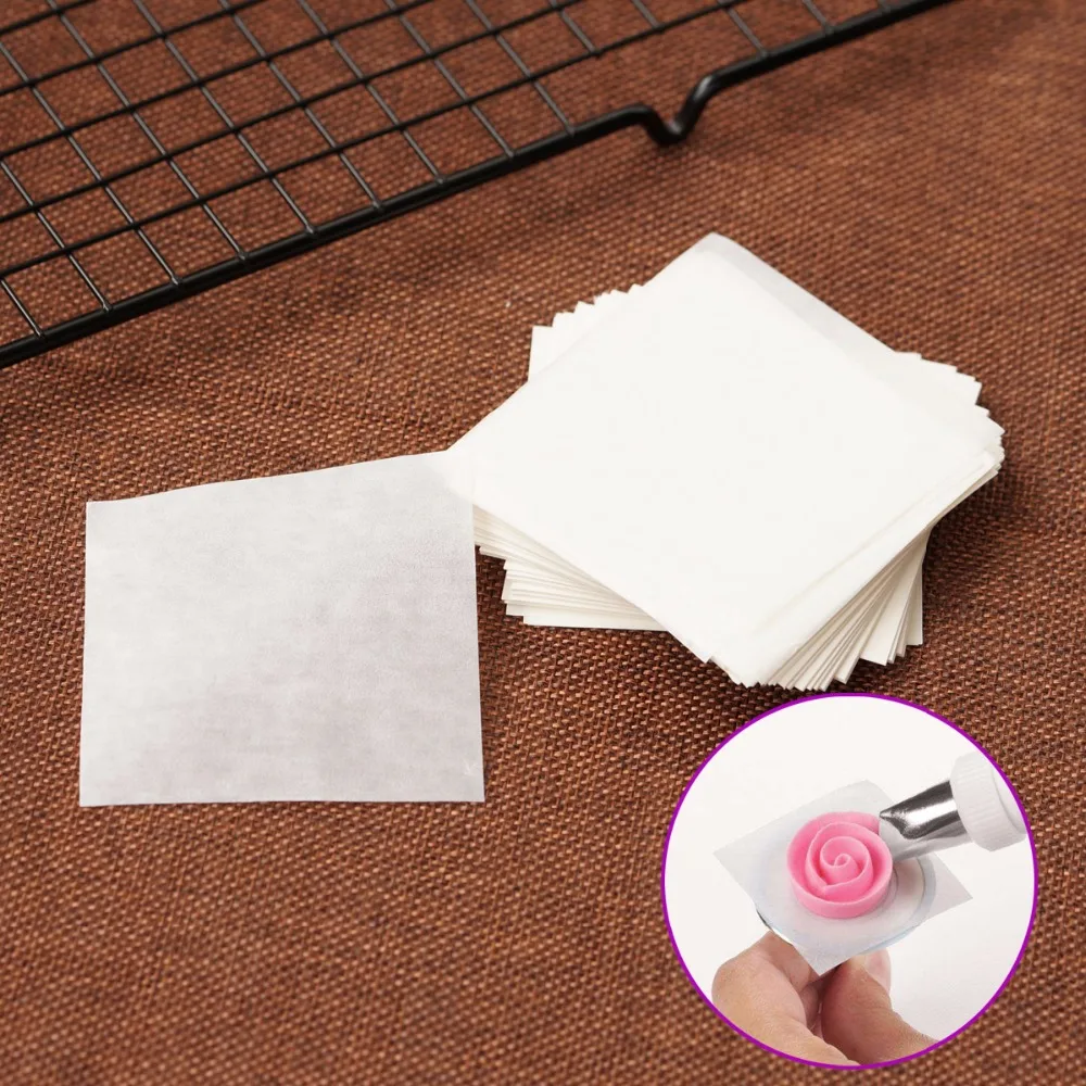 500PCS Disposable Greaseproof Cream Pastry Cake Icing Piping Paper Flower Decorating Wedding Tool Baking Kitchen Accessories