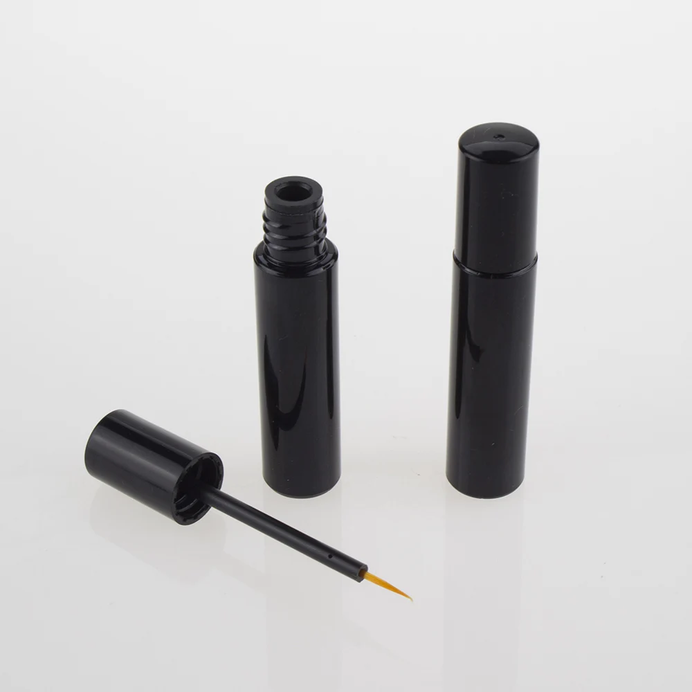 500pcs 3.5g plastic empty pen for liquid eyeliner ,black cosmetics bottle with brush ,3.5ml empty eyeliner plastic black tube