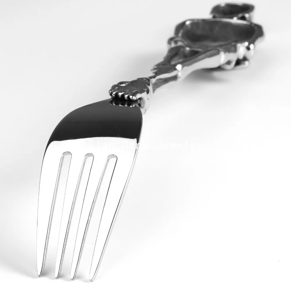 316L Stainless Steel Tableware Fork/Spoon/Knife Skull PeSilverware Cutlery Design Modern Look