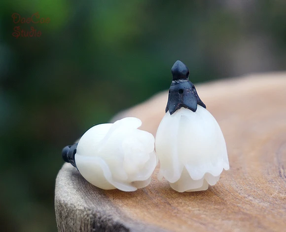 Natural Bodhi Seed Pendant Carved Rose Black Torus White Guru Bead Mala Japa Beads Bracelet Jewellry Findings DIY Accessories