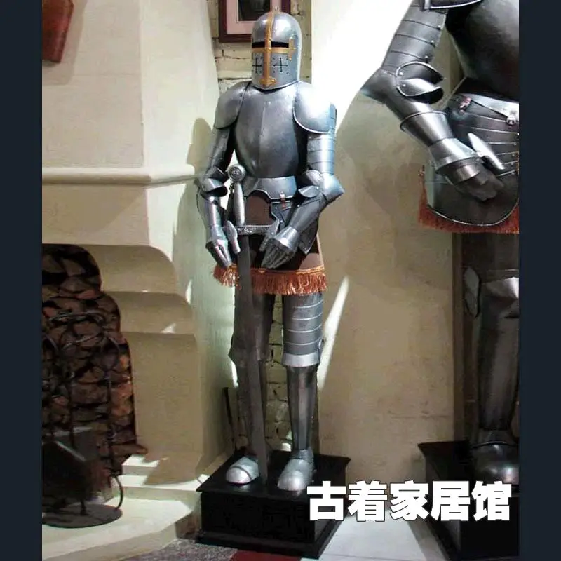 c retro knight armor / medieval Crusader / Teutonic Knights landing / bar decoration decoration