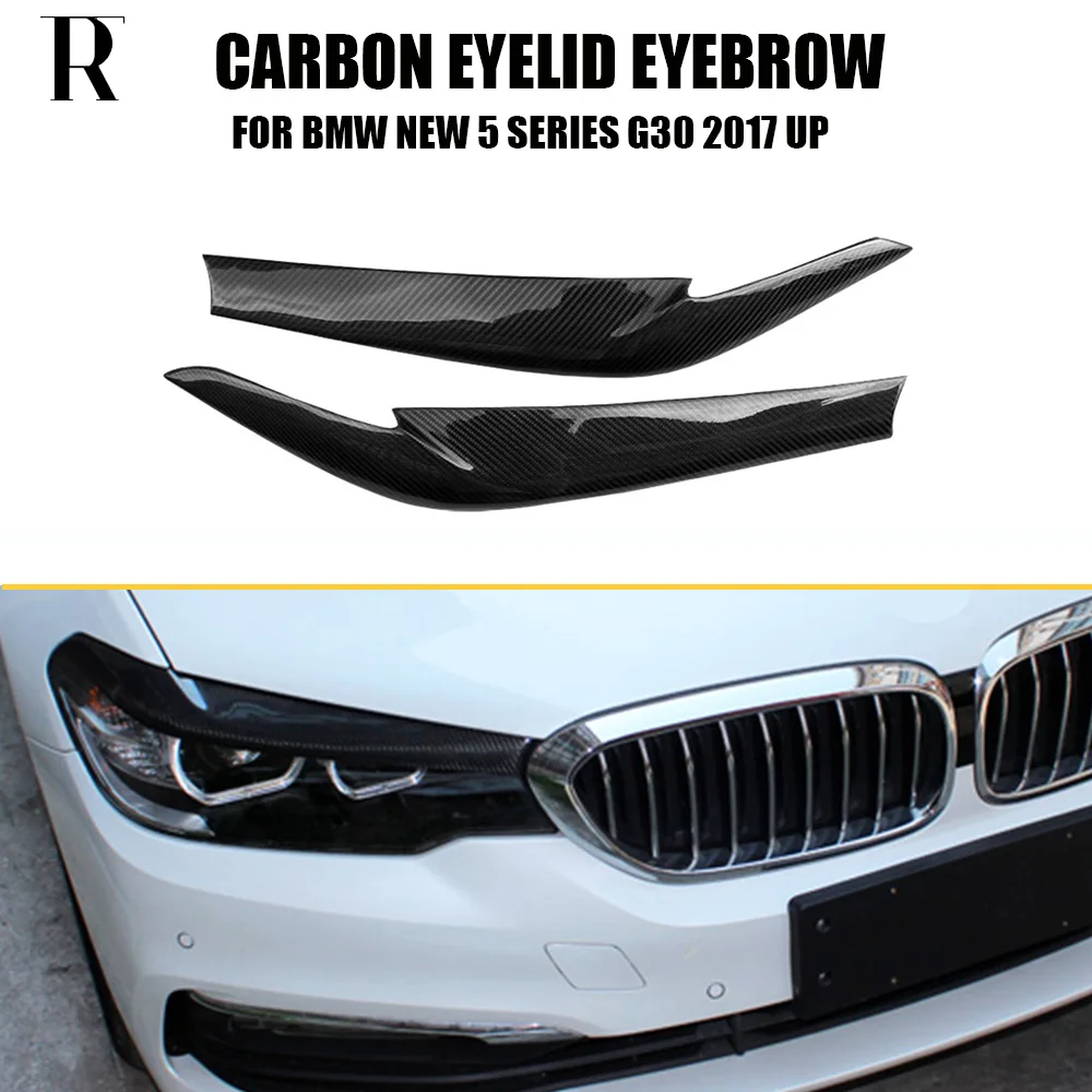 

Carbon Fiber Front Lamp Eyebrow for BMW G30 G31 520 530 540 550 2017 - 2019 Pre-Facelift