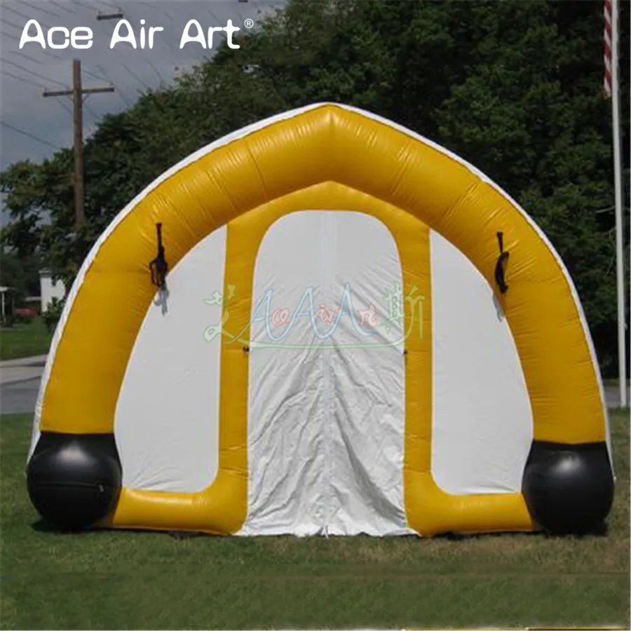 ประหยัดและแบบพกพาโรงรถเต็นท์Inflatable Responden Shelter AirกรอบArchโครงสร้างอุโมงค์,workshopพร้อมฝาครอบสําหรับขาย